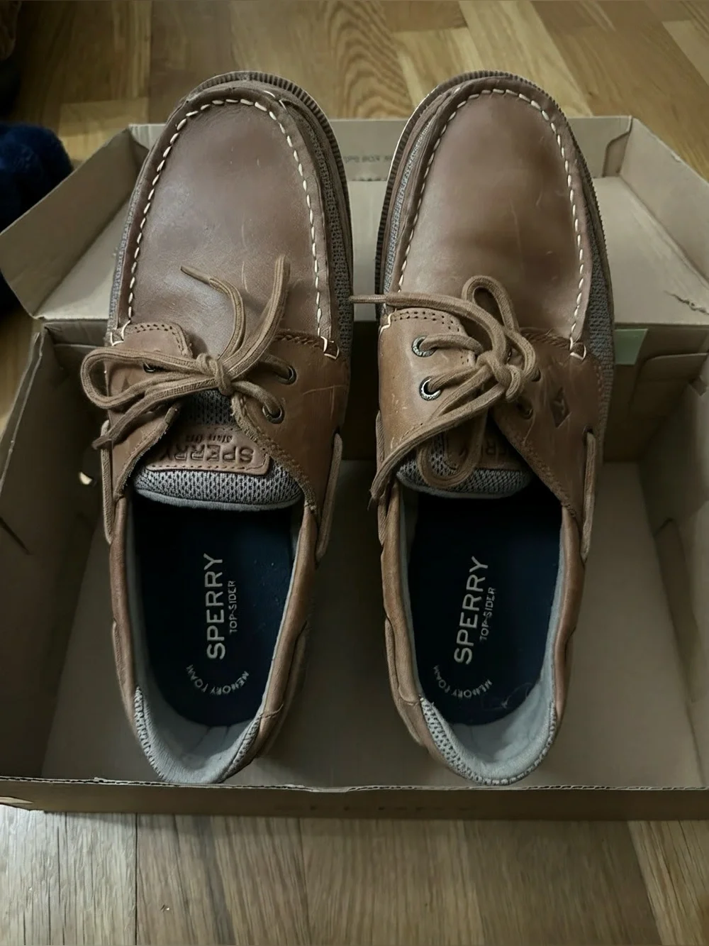 Sperry Surveyor 2-Eye Sonora Brown Leather Shoes 12W